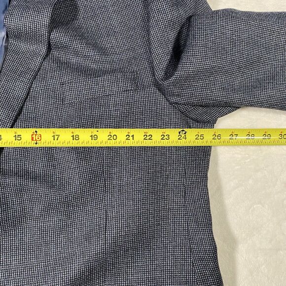 Lauren Ralph Lauren Wool Blazer Men's Sz 46L Sport Coat Navy Blue Gray Classic - Picture 10 of 10